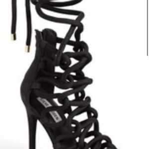 Steve Madden Dancin Black Lace-Up Heels